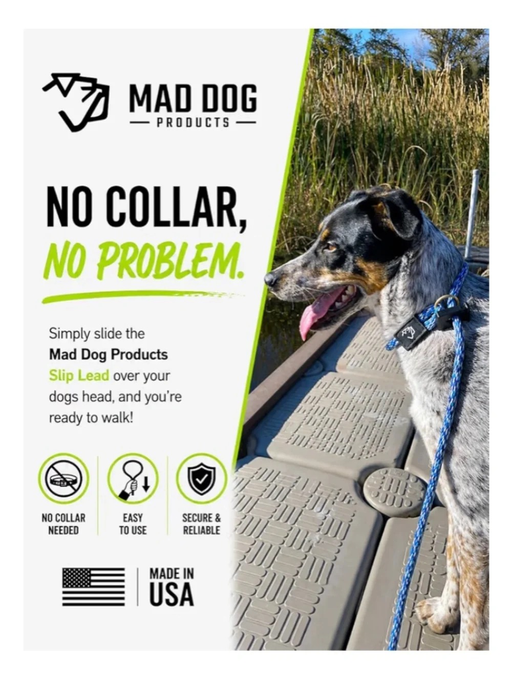 Mad Dog Products English Signature slip leash burgundy